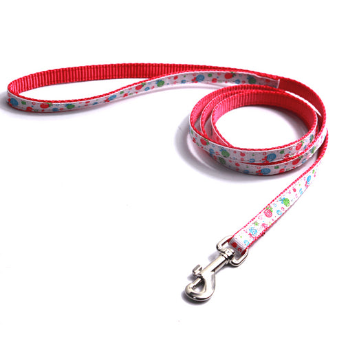 Lesa roz din nylon pentru caini Hamate 1.2 m x 1 cm